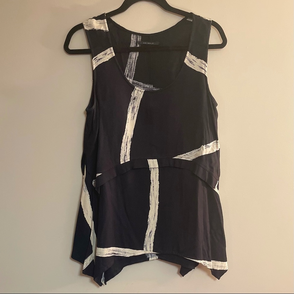 Black and Cream Shirt By Animale